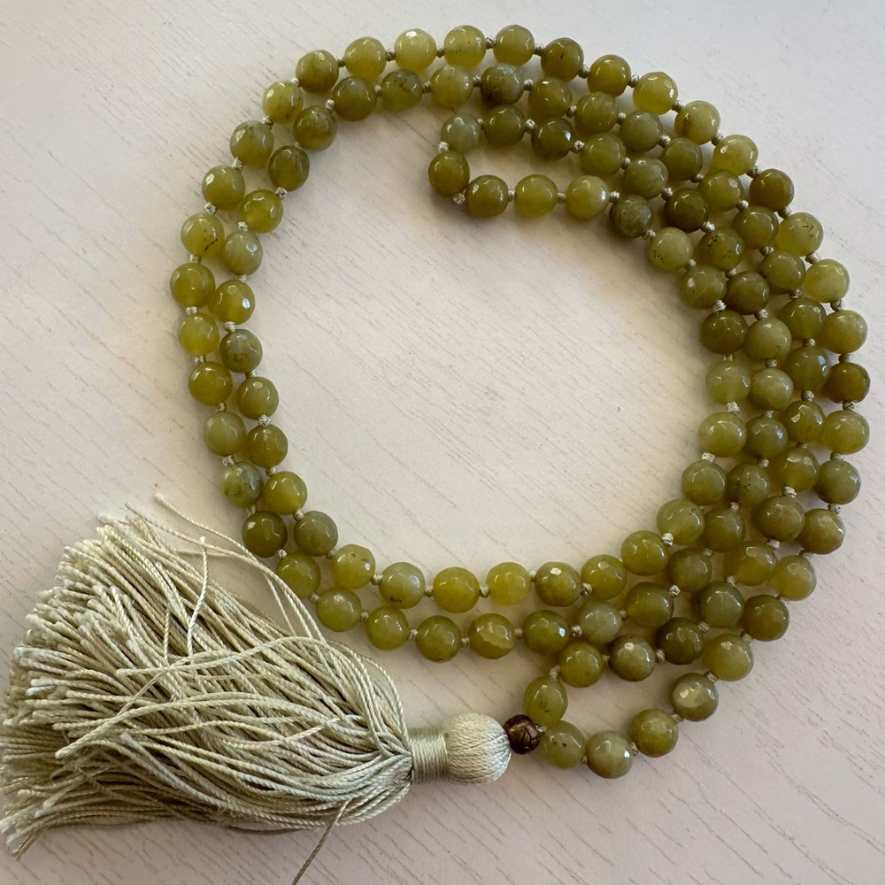 Jade Mala Beaded Necklace